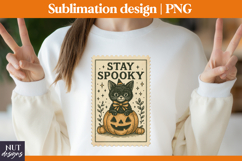 Stamp Halloween Black Stay Spooky Vintage Halloween t-shirt Product Image 1