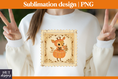 Post Stamp Halloween sublimation, Retro cute bear, treat bag Product Image 4