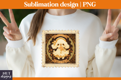 Post Stamp Halloween sublimation, Retro cute dog, treat bag Product Image 4