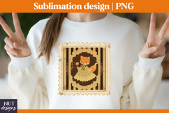 Post Stamp Halloween sublimation, Retro cute fox, treat bag Product Image 4