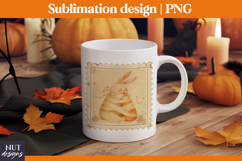 Stamp Halloween Bunny &amp; Candy Vintage Halloween t-shirt Product Image 3