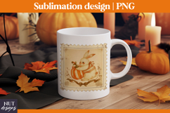 Stamp Halloween Pumpkin Bunny Vintage Halloween tote bag Product Image 3