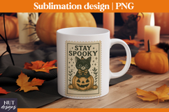 Stamp Halloween Black Stay Spooky Vintage Halloween t-shirt Product Image 4