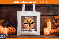 Stamp Halloween Bat, Retro Halloween tote bag designs Product Image 1