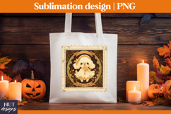 Post Stamp Halloween sublimation, Retro cute dog, treat bag Product Image 2