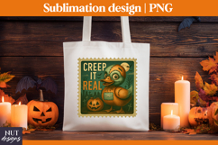 Post Stamp Halloween sublimation, Creep Duck, mug design Product Image 4