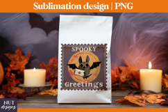 Stamp Halloween Bat, Retro Halloween tote bag designs Product Image 2