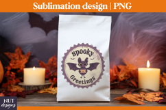 Stamp Halloween Bat, Retro Halloween treat bag designs Product Image 1