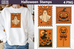 Vintage Halloween Postage Stamp Bundle | Spooky Clipart Product Image 6
