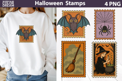 Vintage Halloween Postage Stamp Bundle | Spooky Clipart Product Image 8