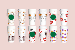 halloween starbucks 16oz hot cup tumbler wrap svg presized template for tumbler grande suitable for cricut and silhouette