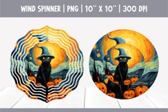 Halloween Cat Wind Spinner Sublimation | Starry Night Product Image 1