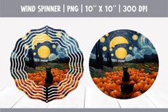 Halloween Cat Wind Spinner Sublimation | Starry Night Product Image 1