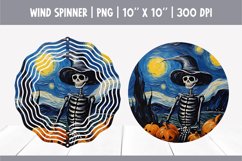 Halloween Skeleton Wind Spinner Sublimation | Starry Night Product Image 1