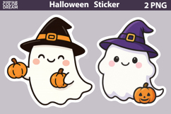 Cute Ghost Halloween Sticker | Kids Halloween Sticker Product Image 1