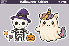 Cute Characters Halloween Sticker | Kids Halloween Sticker Product Image 1
