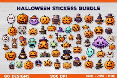 Halloween stickers PNG. Bundle of stickers for Halloween Product Image 1