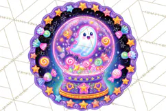 Neon Halloween PNG Clipart, Spooky Sticker Stamps Product Image 4