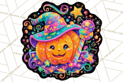 Neon Halloween PNG Clipart, Spooky Sticker Stamps Product Image 2