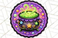 Neon Halloween PNG Clipart, Spooky Sticker Stamps Product Image 2
