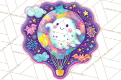 Neon Halloween PNG Clipart, Spooky Sticker Stamps Product Image 4