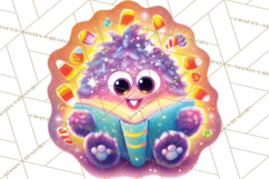 Neon Halloween PNG Clipart, Spooky Sticker Stamps Product Image 5