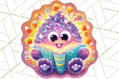 Neon Halloween PNG Clipart, Spooky Sticker Stamps Product Image 5