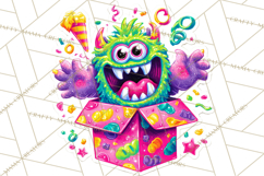 Neon Halloween PNG Clipart, Spooky Sticker Stamps Product Image 3