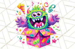 Neon Halloween PNG Clipart, Spooky Sticker Stamps Product Image 3