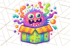 Neon Halloween PNG Clipart, Spooky Sticker Stamps Product Image 4