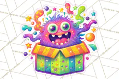 Neon Halloween PNG Clipart, Spooky Sticker Stamps Product Image 4
