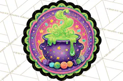 Neon Halloween PNG Clipart, Spooky Sticker Stamps Product Image 3