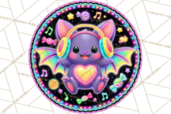 Neon Halloween PNG Clipart, Spooky Sticker Stamps Product Image 2