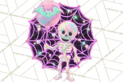 Neon Halloween PNG Clipart, Spooky Sticker Stamps Product Image 2