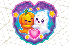 Neon Halloween PNG Clipart, Spooky Sticker Stamps Product Image 4