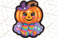Neon Halloween PNG Clipart, Spooky Sticker Stamps Product Image 5