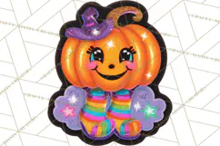 Neon Halloween PNG Clipart, Spooky Sticker Stamps Product Image 5