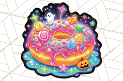 Neon Halloween PNG Clipart, Spooky Sticker Stamps Product Image 2