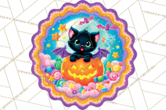 Neon Halloween PNG Clipart, Spooky Sticker Stamps Product Image 3