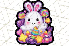 Neon Halloween PNG Clipart, Spooky Sticker Stamps Product Image 4
