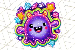 Neon Halloween PNG Clipart, Spooky Sticker Stamps Product Image 3