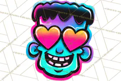 Neon Halloween PNG Clipart, Spooky Sticker Stamps Product Image 4