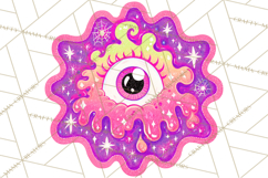Neon Halloween PNG Clipart, Spooky Sticker Stamps Product Image 3