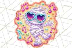Neon Halloween PNG Clipart, Spooky Sticker Stamps Product Image 2