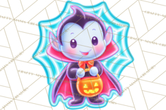 Neon Halloween PNG Clipart, Spooky Sticker Stamps Product Image 3