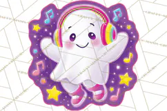 Neon Halloween PNG Clipart, Spooky Sticker Stamps Product Image 5