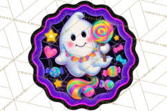 Neon Halloween PNG Clipart, Spooky Sticker Stamps Product Image 3