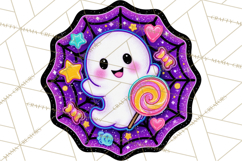 Neon Halloween PNG Clipart, Spooky Sticker Stamps Product Image 4