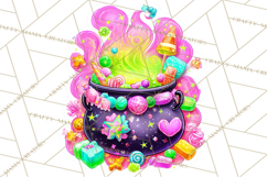 Neon Halloween PNG Clipart, Spooky Sticker Stamps Product Image 2