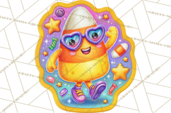 Neon Halloween PNG Clipart, Spooky Sticker Stamps Product Image 3